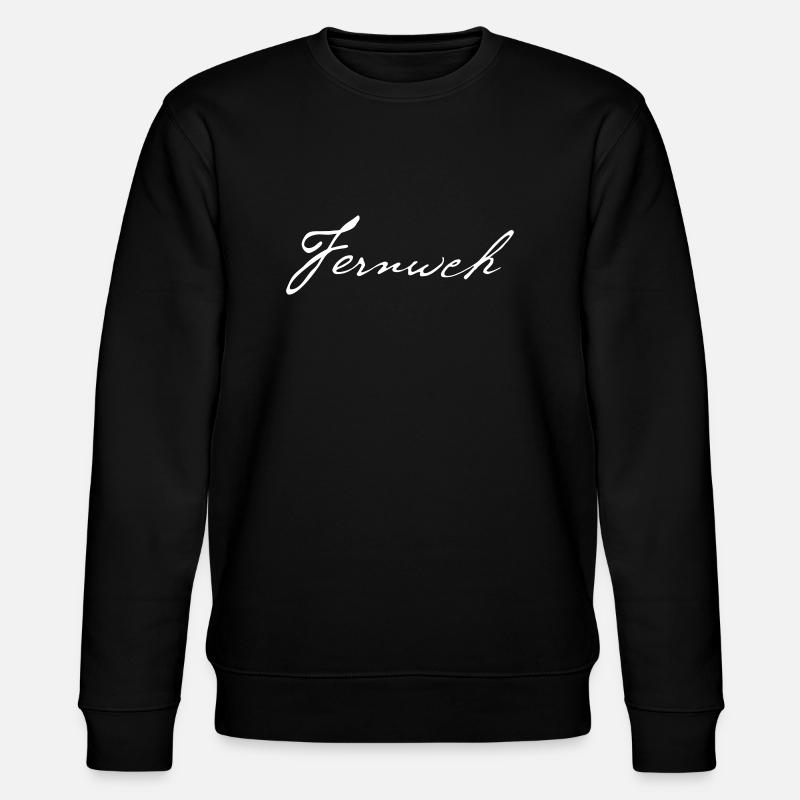 Fernweh weiß - Stanley/Stella Unisex Bio-Sweatshirt CHANGER  - Schwarz