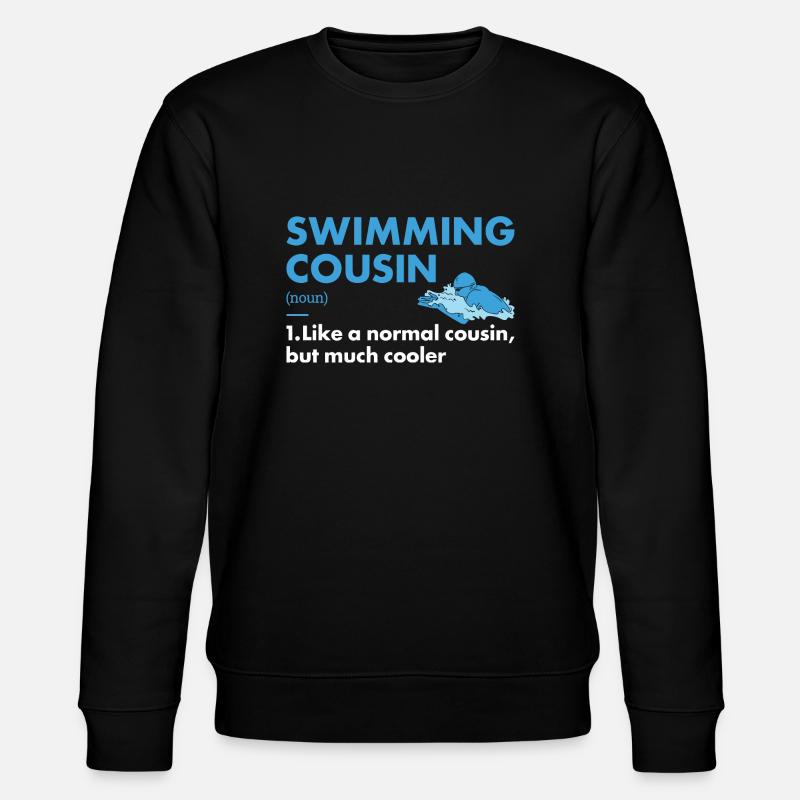 Sport Cousin Swimming - Stanley/Stella Unisex Bio-Sweatshirt CHANGER  - Schwarz