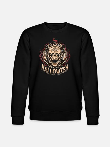 Halloween Skull - Stanley/Stella CHANGER Unisex Organic Sweatshirt - black