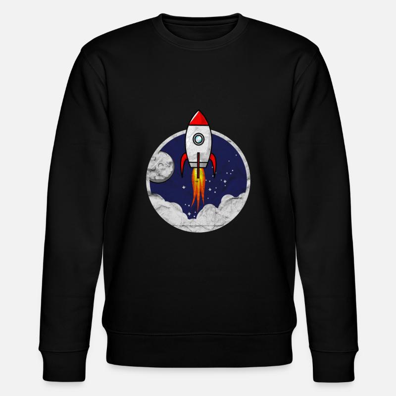 Space Shuttle Piccolo razzo per bambini grunge - Felpa ecologica unisex CHANGER di Stanley/Stella - nero