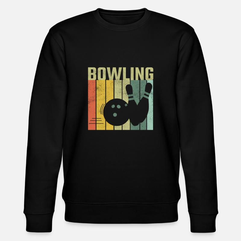 Bowling Retro - Stanley/Stella Unisex Bio-Sweatshirt CHANGER  - Schwarz