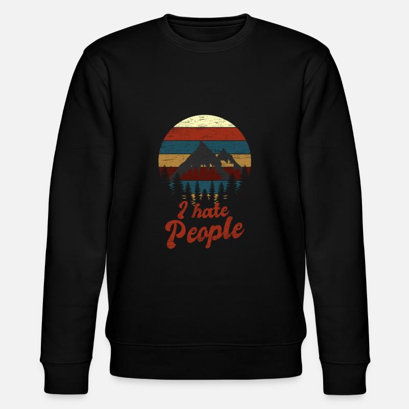 Camping I Hate People - Stanley/Stella Unisex Bio-Sweatshirt CHANGER  - Schwarz