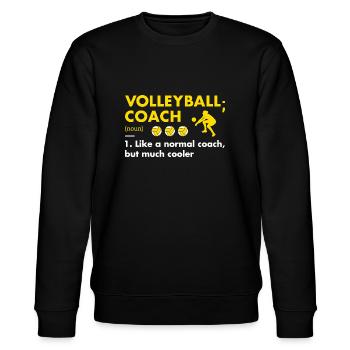Sport Coach Definition Volleyball - Stanley/Stella CHANGER Unisex Organic Sweatshirt - black - Front - Nik (191cm) & Marisol (170cm)