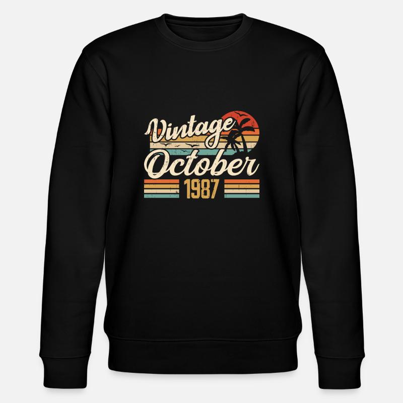 Octobre 1987 Cadeau Anniversaire - 1987 - Sweat bio CHANGER Stanley/Stella Unisexe - noir