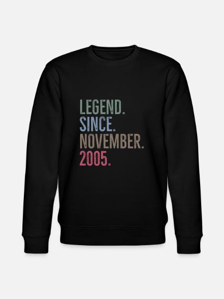 Legende seit November 2005 - Stanley/Stella Unisex Bio-Sweatshirt CHANGER  - Schwarz