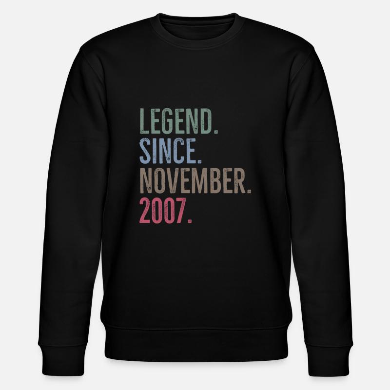 Legende seit November 2007 - Stanley/Stella Unisex Bio-Sweatshirt CHANGER  - Schwarz