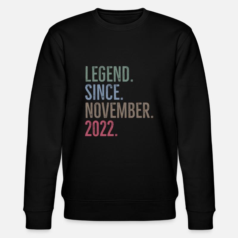 Legend Since November 2022 - Stanley/Stella CHANGER Unisex Organic Sweatshirt - black