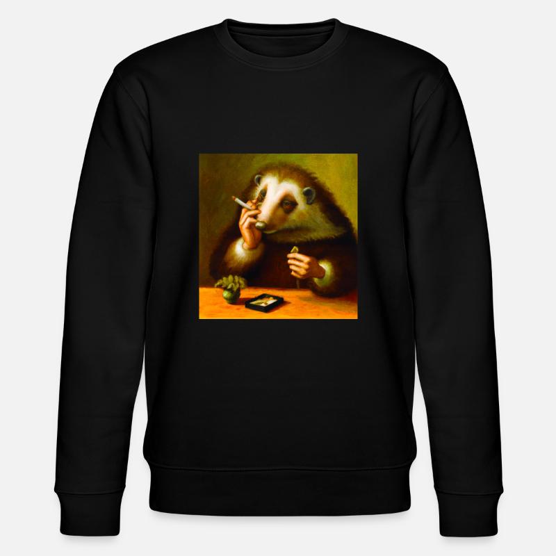 Dream-Igel - Stanley/Stella Unisex Bio-Sweatshirt CHANGER  - Schwarz