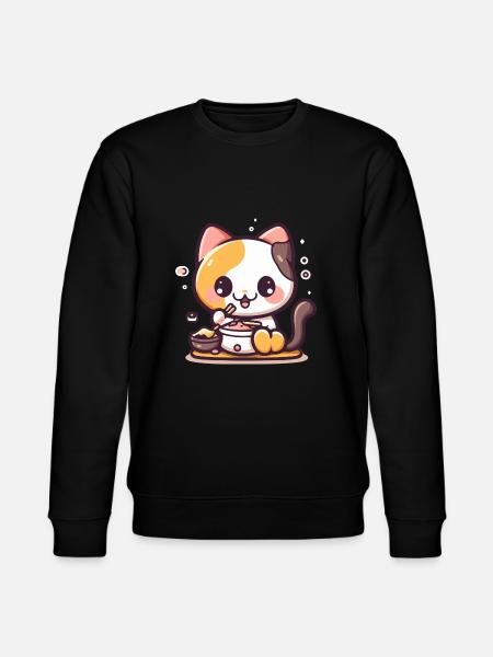 Die gierige Katze - Stanley/Stella Unisex Bio-Sweatshirt CHANGER  - Schwarz