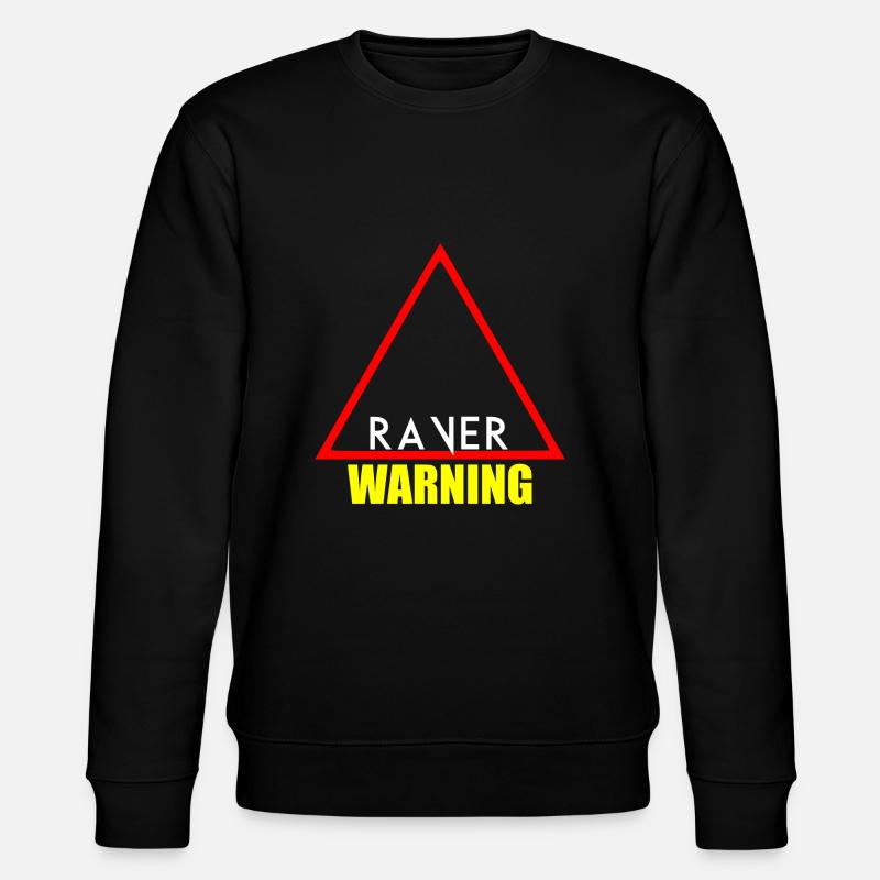 Warnung Raver - Stanley/Stella Unisex Bio-Sweatshirt CHANGER  - Schwarz