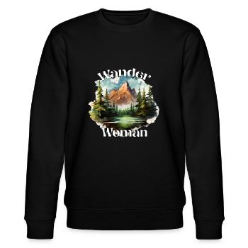 Wander Woman cadeau pour les enfants du village de vagabonds - Sweat bio CHANGER Stanley/Stella Unisexe - noir - Devant - Nik (191cm) & Marisol (170cm)