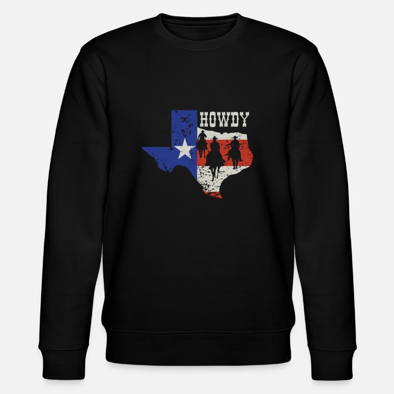 HOWDY Cowboy Texas - Sweat bio CHANGER Stanley/Stella Unisexe - noir