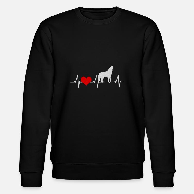 Un cœur pour Le Loup - Sweat bio CHANGER Stanley/Stella Unisexe - noir