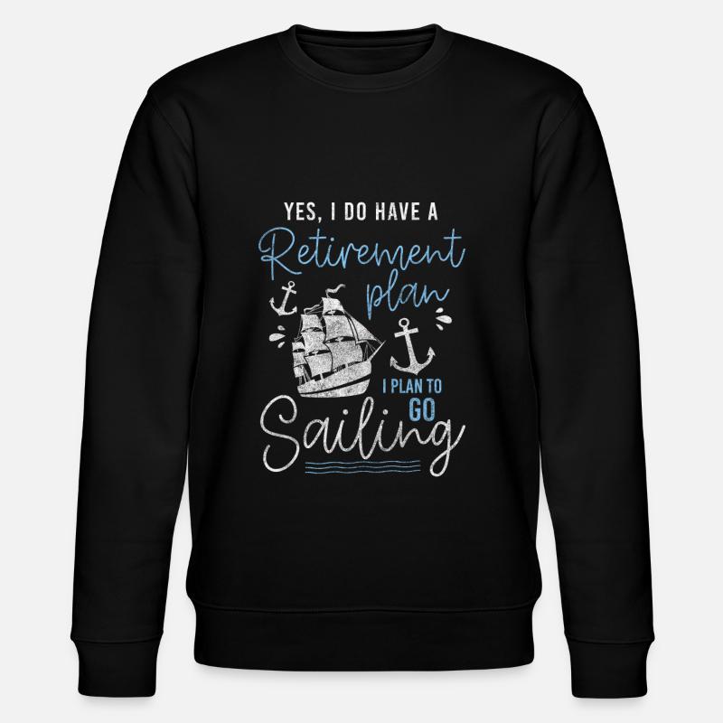 Sailing Boat Nautical Lake - Stanley/Stella CHANGER Unisex Organic Sweatshirt - black