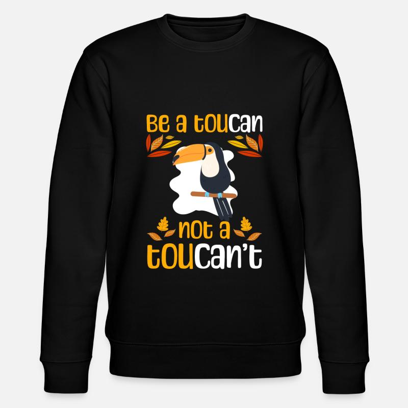 Toucan Urlaub Fliegen Bunt - Stanley/Stella Unisex Bio-Sweatshirt CHANGER  - Schwarz