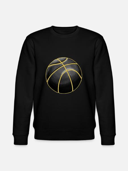 Basketball Sticker Black Gold Ball - Stanley/Stella CHANGER Unisex Organic Sweatshirt - black