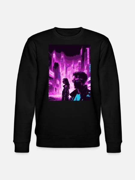 2reborn CyberCity Cybercrime Cyberlove 4 - Stanley/Stella Unisex Bio-Sweatshirt CHANGER  - Schwarz