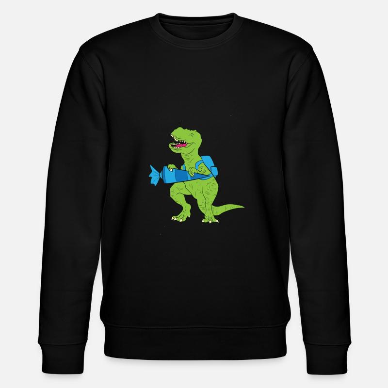 T-Rex dinosaure Dino Scolarisation - Sweat bio CHANGER Stanley/Stella Unisexe - noir