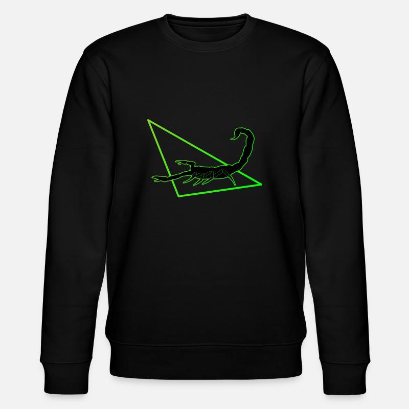 Skorpion in grün - Stanley/Stella Unisex Bio-Sweatshirt CHANGER  - Schwarz