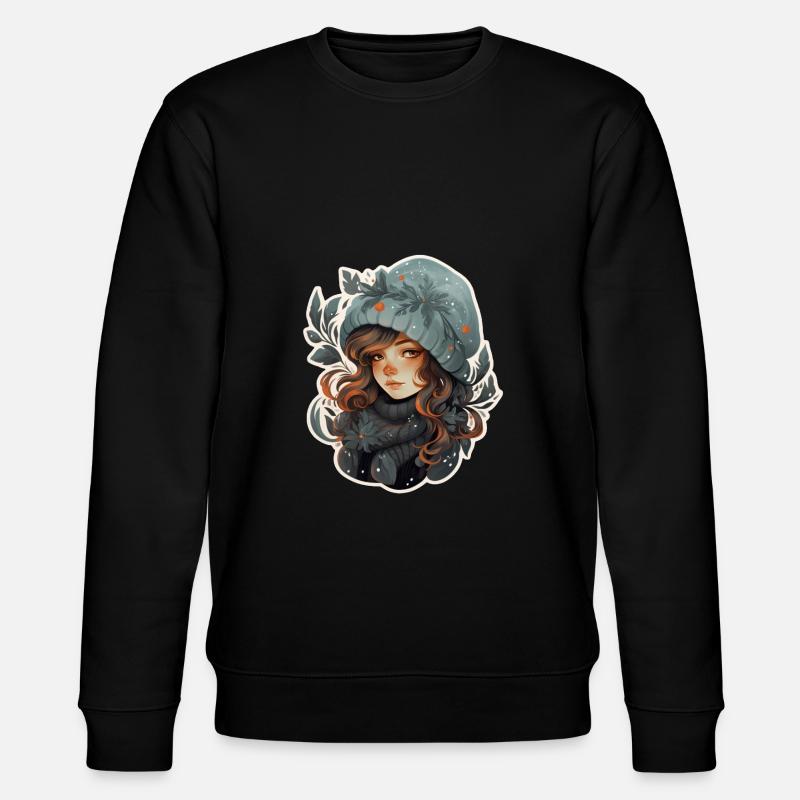 Wintermädchen - Stanley/Stella Unisex Bio-Sweatshirt CHANGER  - Schwarz