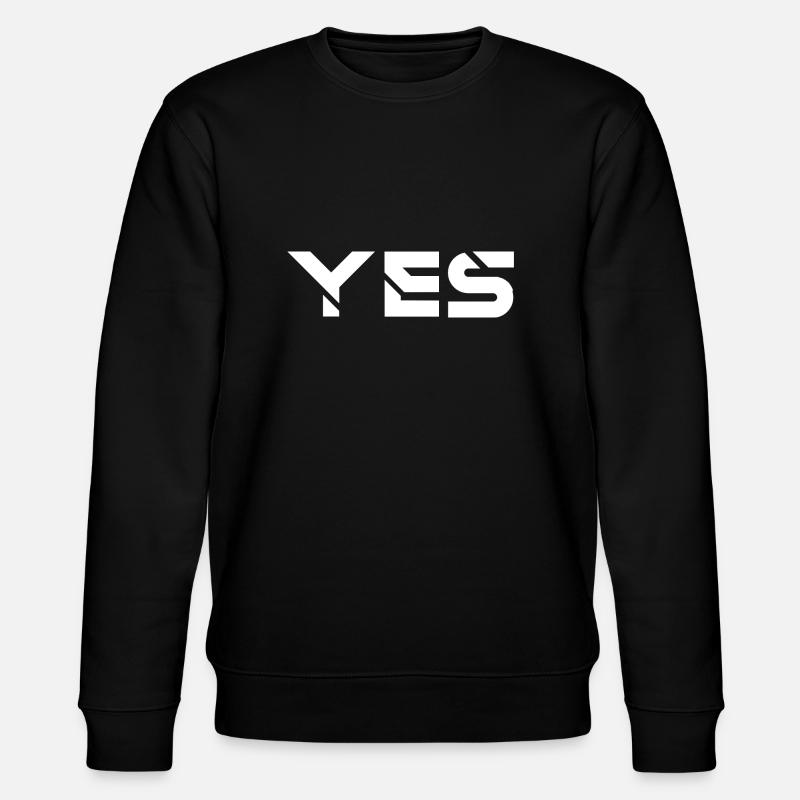 yes ja - Stanley/Stella Unisex Bio-Sweatshirt CHANGER  - Schwarz