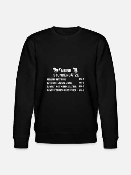 Stundensätze Reitlehrerin Reitlehrer - Stanley/Stella Unisex Bio-Sweatshirt CHANGER  - Schwarz