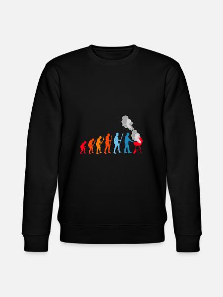 BBQ Evolution Barbecue Meat Grilling - Stanley/Stella CHANGER Unisex Organic Sweatshirt - black