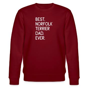Norfolk Terrier - Stanley/Stella Unisex Bio-Sweatshirt CHANGER  - Burgunderrot - Vorne - Nik (191cm) & Marisol (170cm)