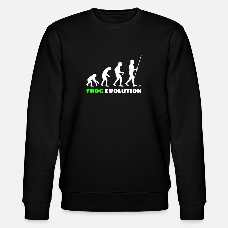 Frog Evolution - Stanley/Stella CHANGER Unisex Organic Sweatshirt - black