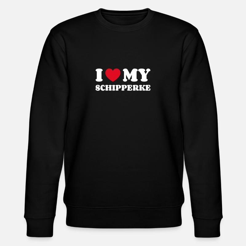 J’aime mon Schipperke - Sweat bio CHANGER Stanley/Stella Unisexe - noir