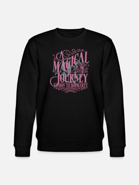 Harry Potter Platform 9 ¾ Design In Pink & Blue - Stanley/Stella CHANGER Unisex Organic Sweatshirt - black