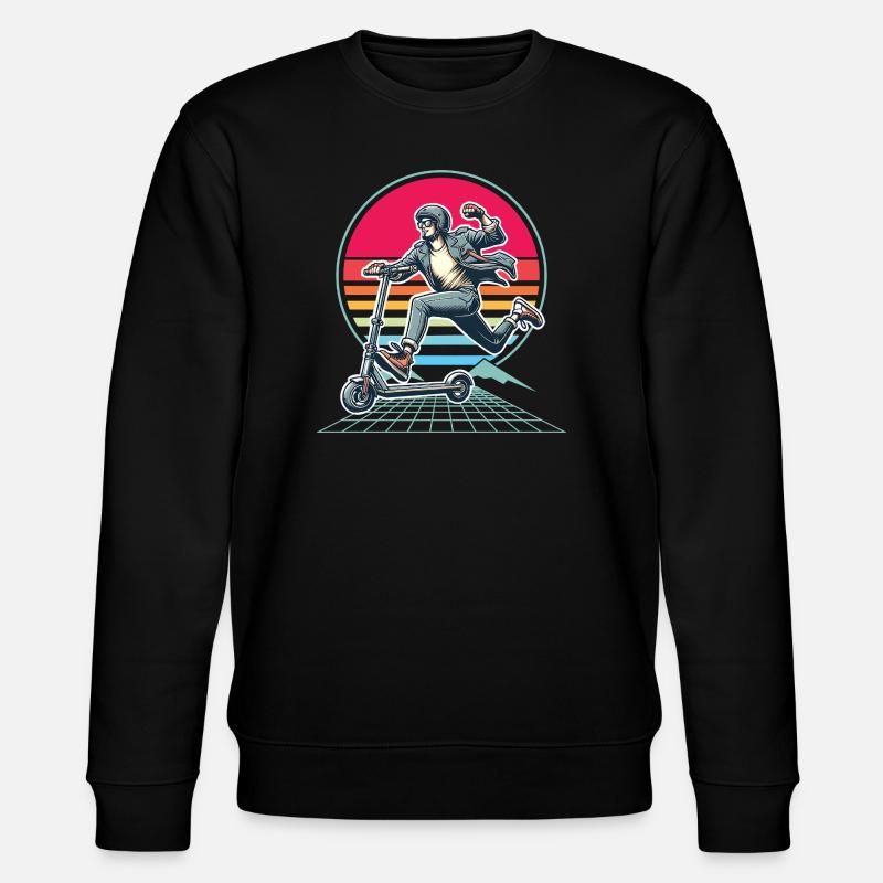 E-Scooter E-Roller Scooter - Stanley/Stella CHANGER Unisex Organic Sweatshirt - black