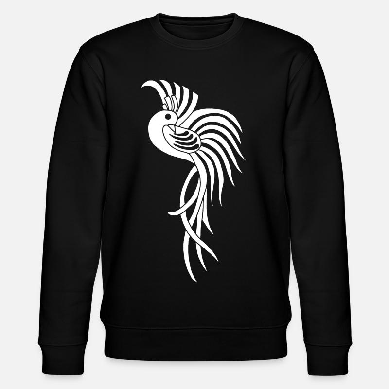 Oiseau de paradis blanc - Sweat bio CHANGER Stanley/Stella Unisexe - noir