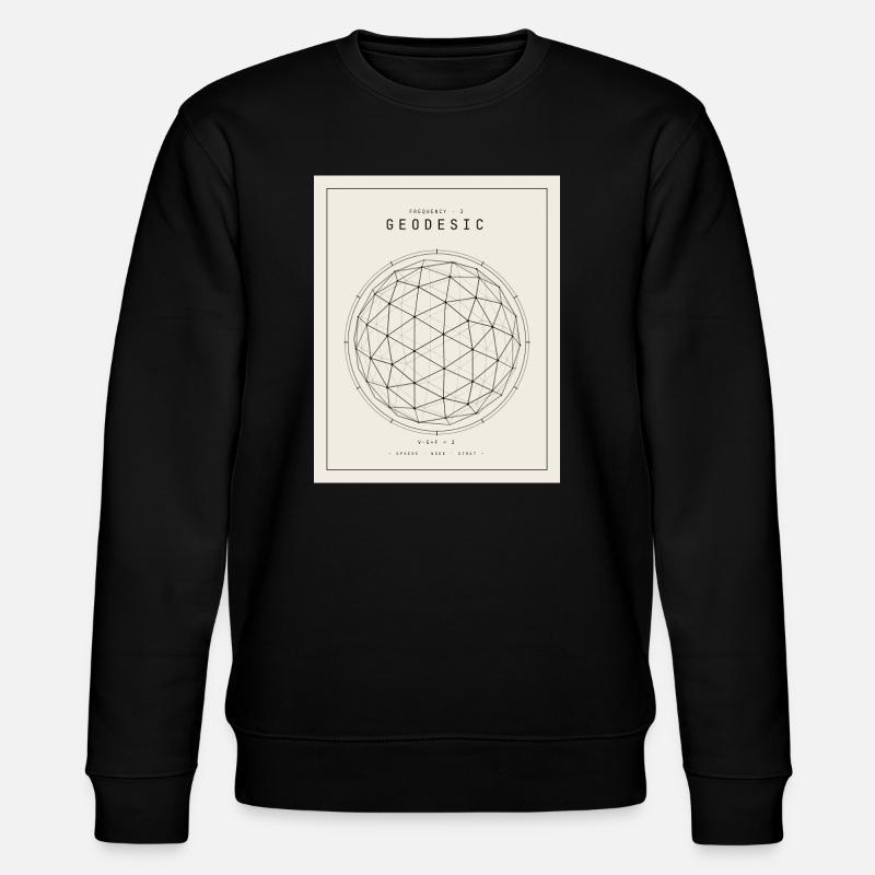 Geodesische Sphäre Geometrie Muster - Stanley/Stella Unisex Bio-Sweatshirt CHANGER  - Schwarz