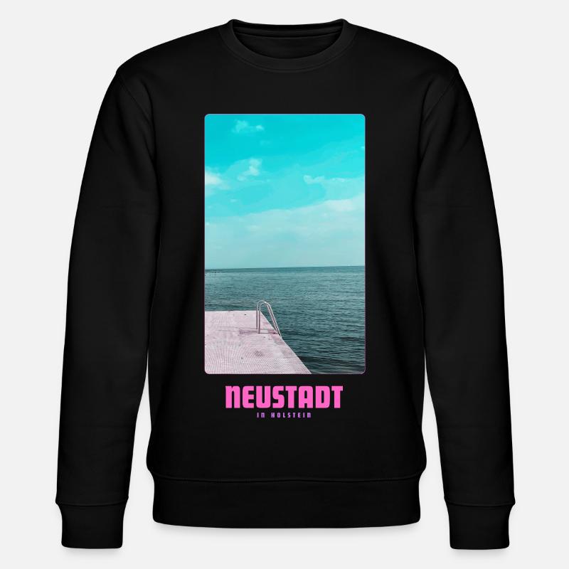 Neustadt in Holstein _ Ostsee  - Stanley/Stella Unisex Bio-Sweatshirt CHANGER  - Schwarz