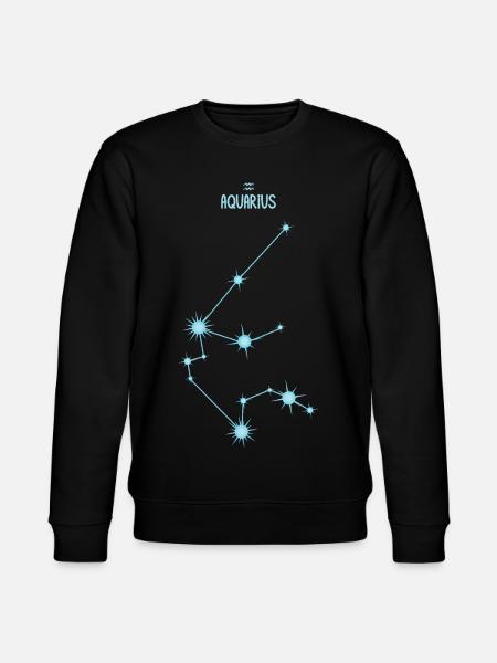 Wassermann-Tierkreiszeichen Stern Sternbild Blau - Stanley/Stella Unisex Bio-Sweatshirt CHANGER - Schwarz