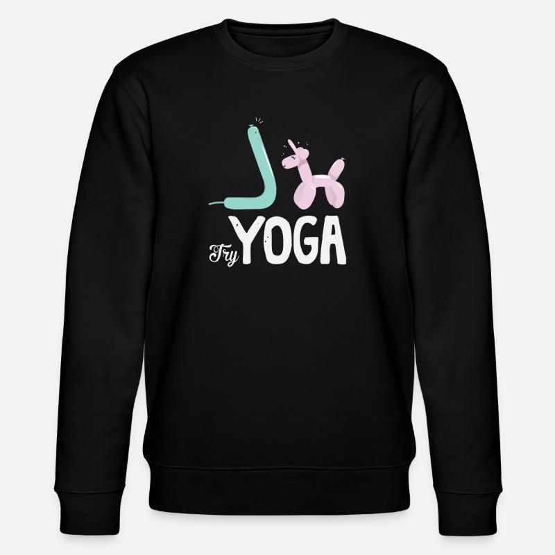 Try Yoga! - Stanley/Stella CHANGER Unisex Organic Sweatshirt - black