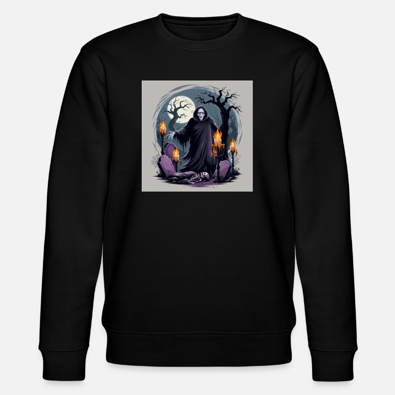 Scary Ghost - Halloween collection - Stanley/Stella CHANGER Unisex Organic Sweatshirt - black