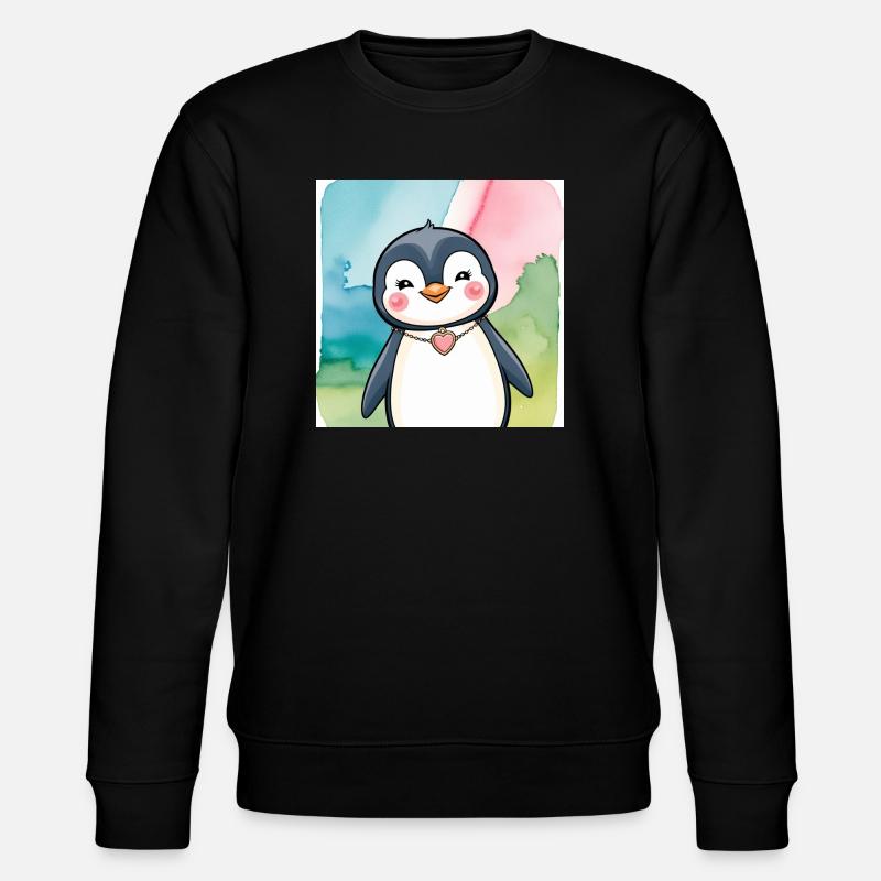 Pinguin - Stanley/Stella Unisex Bio-Sweatshirt CHANGER  - Schwarz