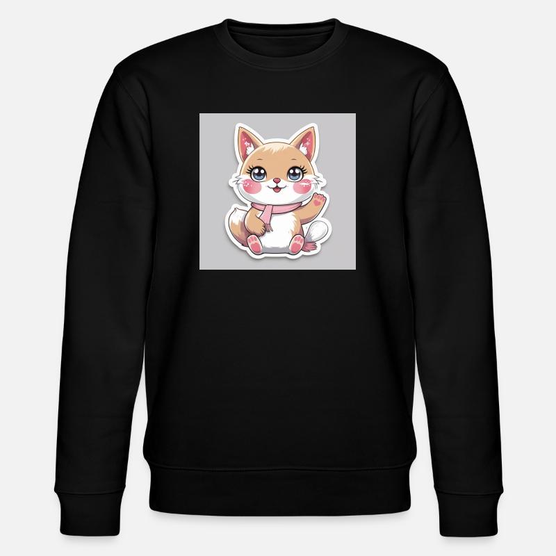 Autocollant animal joyeux kawaii - Sweat bio CHANGER Stanley/Stella Unisexe - noir