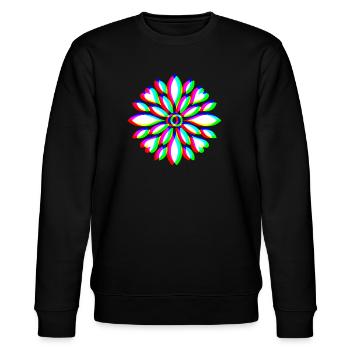 EDM Floral Mandala - Stanley/Stella CHANGER Unisex Organic Sweatshirt - black - Front - Nik (191cm) & Marisol (170cm)