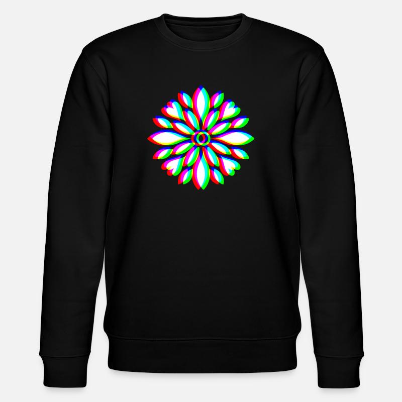 EDM Florales Mandala - Stanley/Stella Unisex Bio-Sweatshirt CHANGER  - Schwarz