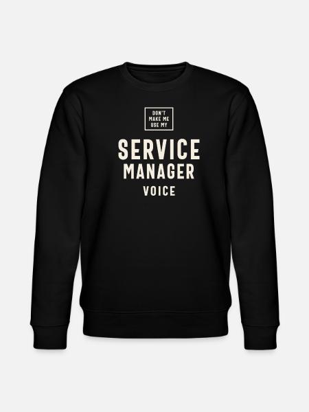 Funny Job Occupation Service Manager - Stanley/Stella CHANGER Unisex Organic Sweatshirt - black