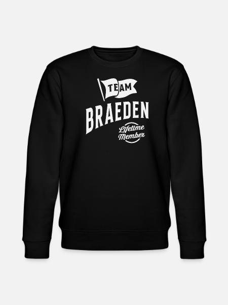 Team Braeden Lifetime Member - Stanley/Stella CHANGER Unisex Organic Sweatshirt - black