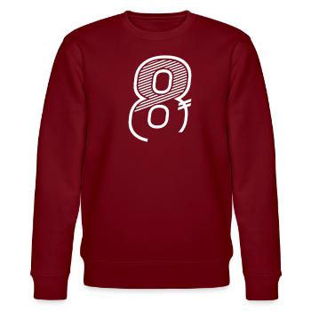 Numéro 8 Maillot de sport 8e anniversaire - Sweat bio CHANGER Stanley/Stella Unisexe - bordeaux - Devant - Nik (191cm) & Marisol (170cm)