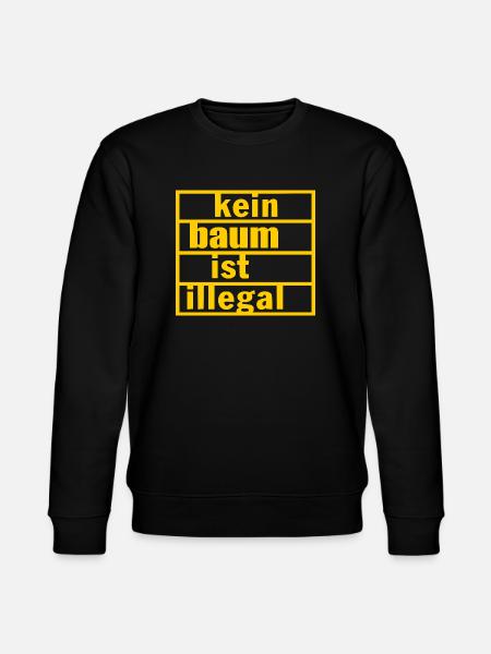 Kein baum ist illegal - Stanley/Stella Unisex Bio-Sweatshirt CHANGER  - Schwarz