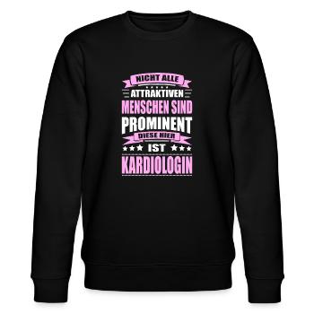 Nicht Alle Menschen Sind Prominent Kardiologin - Stanley/Stella Unisex Bio-Sweatshirt CHANGER  - Schwarz - Vorne - Nik (191cm) & Marisol (170cm)