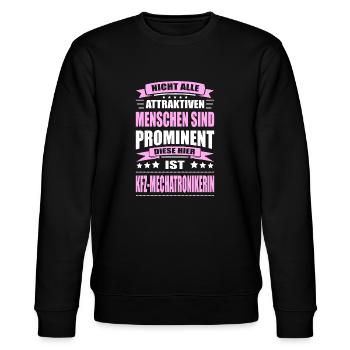 KFZ-Mechatronikerin Spruch Kfzler Mechanikerin - Stanley/Stella Unisex Bio-Sweatshirt CHANGER  - Schwarz - Vorne - Nik (191cm) & Marisol (170cm)