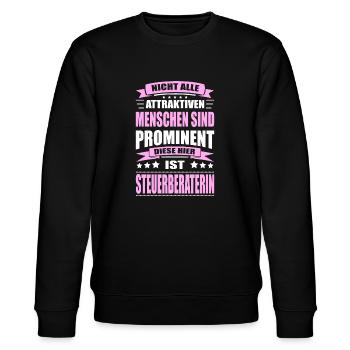 Nicht Alle Menschen Sind Prominent Steuerberaterin - Stanley/Stella Unisex Bio-Sweatshirt CHANGER  - Schwarz - Vorne - Nik (191cm) & Marisol (170cm)
