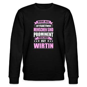 Nicht Alle Menschen Sind Prominent Wirtin - Stanley/Stella Unisex Bio-Sweatshirt CHANGER  - Schwarz - Vorne - Nik (191cm) & Marisol (170cm)
